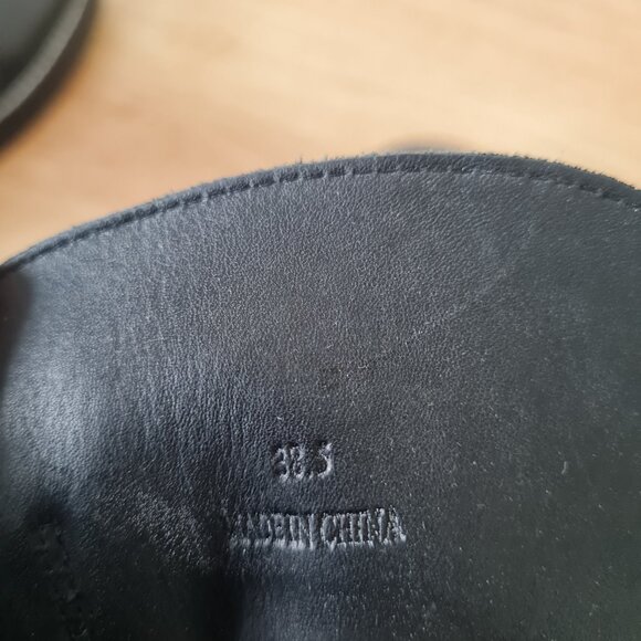 Rag & Bone Cannon Buckle Boots Black Moto Ankle Zip Up 38.5 Patent Leather - Picture 8 of 8